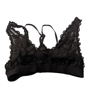 Aerie Black Lace Bralette‎ Racerback Lingerie Top Comfortable